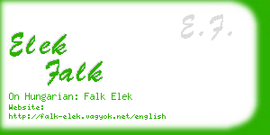 elek falk business card